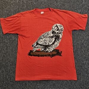 Vintage Early 1980s SINGLE STITCH Camp Atterbury Red Owl Graphic Tee Shirt